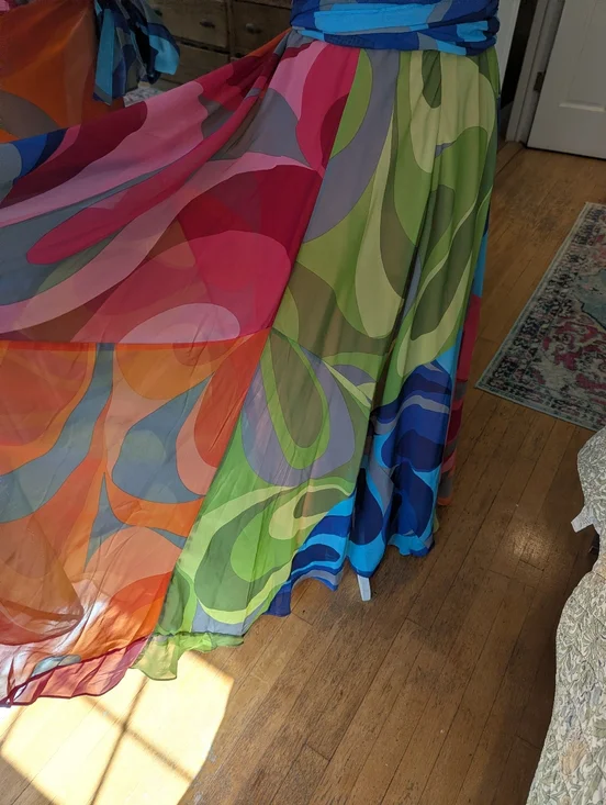 Soft Surroundings Blue Multicolor Halter Maxi Dress - Picture 9 of 10